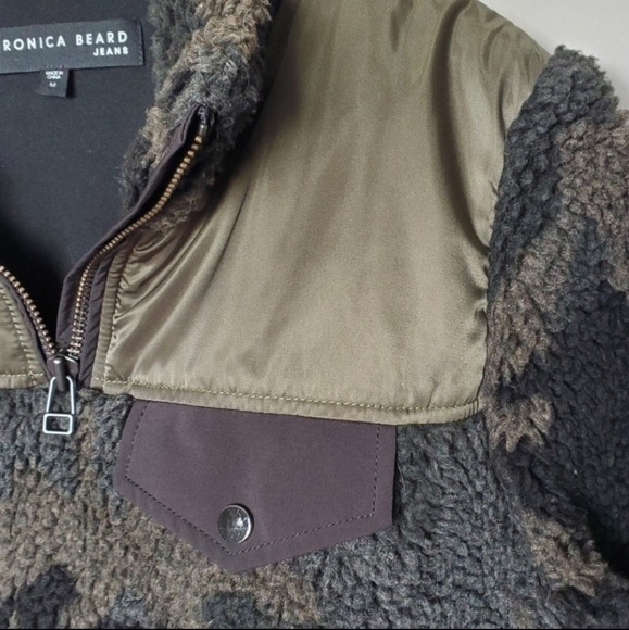 VERONICA BEARD Kylan Sherpa Quarter Zip Pullover Size M - Picture 8 of 10